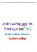2023 HESI Med-Surg RN Custom Exam (for Med Surg ) Pics & Q&As A+++++