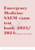 Emergency Medicine SAEM exam test bank_2023/2024-complete with rationale