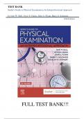 Test Bank For Seidel's Guide to Physical Examination An Interprofessional Approach 10th Edition By Jane Ball, Joyce Dains, John Flynn, Barry Solomon, Rosalyn Stewart||ISBN NO: 9780323761833||Chapter 1-26||Complete Guide .