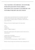  WGU MASTER’S C702 FORENSIC AND NETWORK  INTRUSION QUESTIONS WITH CORRECT SOLUTIONS/ WGU MASTER’S C702 FORENSIC AND NETWORK INTRUSION 2024 NEW UPDATE