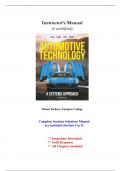 Solutions for Automotive Technology, A Systems Approach, 4th Canadian Edition Erjavec (All Sections Chapters included)