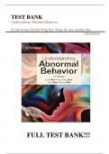 Test Bank For Understanding Abnormal Behavior 12th Edition by David Sue, Derald Wing Sue, Diane M. Sue||ISBN NO:10,0357365216||ISBN NO:13,978-0357365212||All Chapters||Complete Guide A+