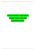 Nursing 105 Exam 2 with answers Updated Version 2023 2024 Guaranteed Success&period;