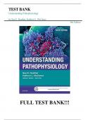 Test Bank For Understanding Pathophysiology by Sue E&period; Huether&comma; Kathryn L&period; McCance&vert;&vert;ISBN NO&colon;13&comma;978-0323354097&vert;&vert;All Chapters&vert;&vert;Complete Guide A&plus;