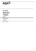AQA A-LEVEL BIOLOGY PAPER 3 2023 - MARK SCHEME