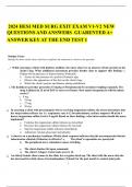2024 HESI MED SURG EXIT EXAM V1-V2 NEW  QUESTIONS AND ANSWERS GUARENTED A+  ANSWER KEY AT THE END