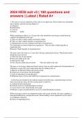 2024 HESI exit v3 &vert; 160 questions and answers &vert; Latest &vert; Rated A&plus;
