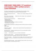 KIM EXAM 1 MAN 3600 &vert; 117 questions and answers &vert; 100&percnt; verified correct &vert; Latest 2024&sol;2025