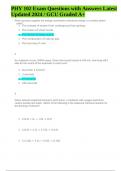 PHY 102 Exam Questions with Answers Latest Updated 2024 &sol; GCU Graded A&plus;