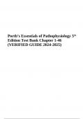 Porth’s Essentials of Pathophysiology 5th Edition Test Bank Chapter 1-46 (VERIFIED GUIDE 2024-2025) 