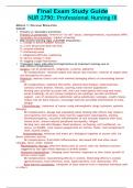 Final Exam Study Guide NUR 2790&colon; Professional Nursing III
