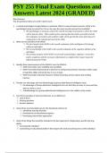 PSY 550 Final Exam Questions and Answers Latest 2024 (GRADED)