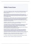 TESOL Praxis Exam Questions with correct Answers