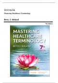 Test Bank - Mastering Healthcare Terminology, 7th Edition (Shiland, 2023), Chapter 1-16 | All Chapters