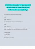 ARGUS Cert Exam Review Questions &vert; 115  Questions with 100&percnt; Correct Answers &vert;  Verified &vert; Latest Update &vert; 32 Pages