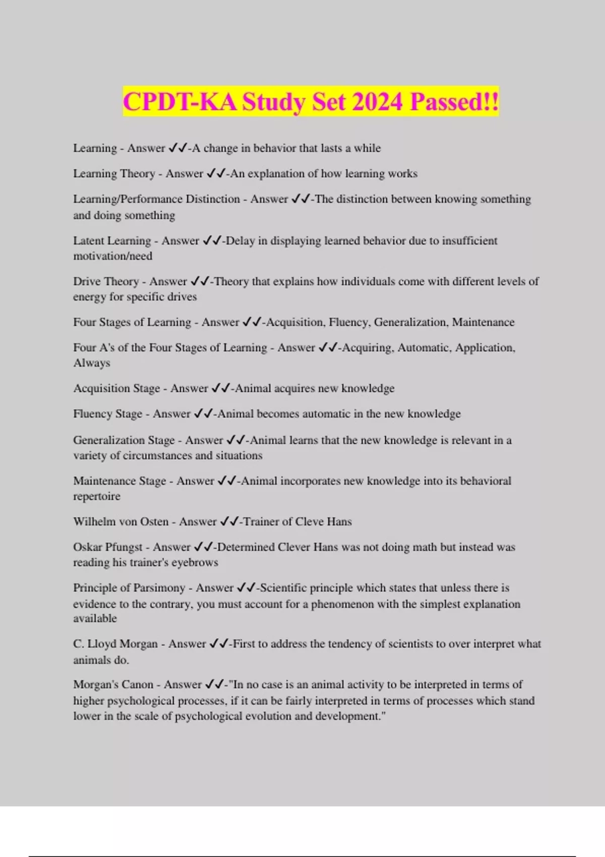 CPDT KA Study Set 2024 Passed CPDT KA Stuvia US 4298506 1200 1700.webp