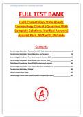 (Full) Cosmetology State Board| Cosmetology Clinical |Questions With Complete Solutions (Verified Answers) Assured Pass  2024 with |A Grade