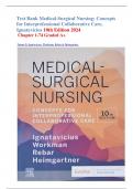 Test Bank Medical-Surgical Nursing: Concepts for Interprofessional Collaborative Care, Ignatavicius 10th Edition 2024 Chapter 1-74 Graded A+