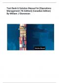 Test Bank & Solution Manual for &lbrack;Operations  Management 7th Edition&rsqb; &lpar;Canadian Edition&rpar;  By William J Stevenson                                                                                                                                                
