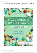 CALCULATION OF DRUG DOSAGES 12TH EDITION OGDEN TEST BANK | COMPLETE GUIDE QUESTION & ANSWER ISBN NO:0323826229