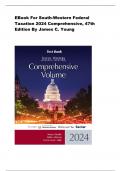 EBook For South-Western Federal  TaxaEBook For South-Western Federal  Taxation 2024 Comprehensive, 47th  Edition By James C. Young                                                                                                                             