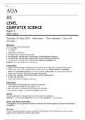 AQA AS LEVEL COMPUTER SCIENCE Paper 1 MAY 2023 FINAL QUESTION PAPER