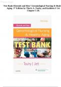 Test bank for ebersole and hess gerontological nursing and healthy aging 5th edition by touhy