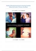 Health & Physical Assessment in Nursing Canadian Edition By Donita T D’Amico Test Bank