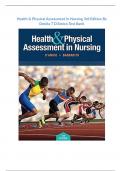 Health & Physical Assessment In Nursing 3rd Edition By Donita T D’Amico Test Bank