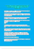 CERTIFIED LACTATION COURSE EXAM QUESTIONS AND ANSWERS &lpar;LATEST 2023 &ndash; 2024&rpar; SATISFACTION GUARANTEED