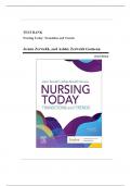 Test Bank - Nursing Today&colon; Transition and Trends&comma; 11th Edition &lpar;Zerwekh&comma; 2023&rpar;&comma; Chapter 1-26 &vert; All Chapters
