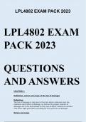 LPL4802 EXAM  PACK 2023