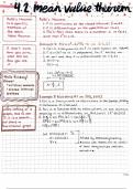 4.2 Rolle's and Mean Value Theorem Notes
