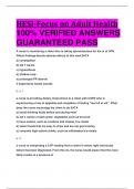 HESI-Focus on Adult Health 100&percnt; VERIFIED ANSWERS  GUARANTEED PASS