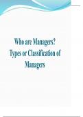 Who are Managers.