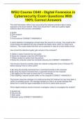 WGU C840-Digital Forensic In Cybersecurity Exams Questions And 100&percnt; Correct Answers &lpar;Package Deal&rpar;