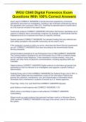 WGU C840 Digital Forensics Exam Questions With 100&percnt; Correct Answers