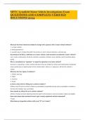 MPTC Lynnfield Motor Vehicle Investigations Exam QUESTIONS AND COMPLETE VERIFIED SOLUTIONS 2024