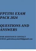 FPT3701 Exam pack 2024(Questions and answers)
