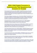 WGU C840 Digital Forensics in Cybersecurity Test Questions And Answers A&plus; Graded