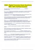 C840 - Digital Forensics Exam Questions With 100&percnt; Verified Answers