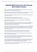 REHS&sol;RS NEHA Study Guide &lpar;2019 Revised&rpar; With Complete Solution