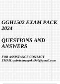 GGH1502 Exam pack 2024(Questions and answers)