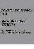 GGH3702 Exam pack 2024(Questions and answers)