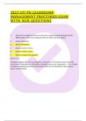 ATI PN LEADERSHIP PROCTORED EXAM 2019 FORM E LATEST UPDATED QUESTIONS AND ANSWERS