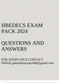 HBEDECS Exam pack 2024(Questions and answers)