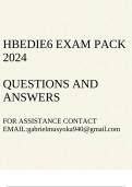 HBEDIE6 Exam pack 2024(Questions and answers)