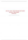     HESI RN- 2019 -2022 PN HESI EXIT EXAM  Version 1 TEST BANK UPDATED&period;
