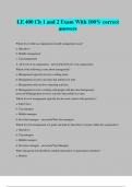 LE 400 Ch 1 and 2 Exam With 100&percnt; correct answers