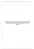 Test Bank - Varcarolis Canadian Psychiatric Mental Health Nursing, 2nd Edition (Halter, 2024), Chapter 1-35 | All Chapters